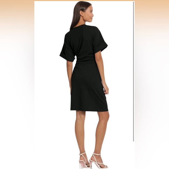 Donna Morgan Black Sophisticated side Rushed Ad Tie Detail Dress size 10/0129 - Picture 3 of 3